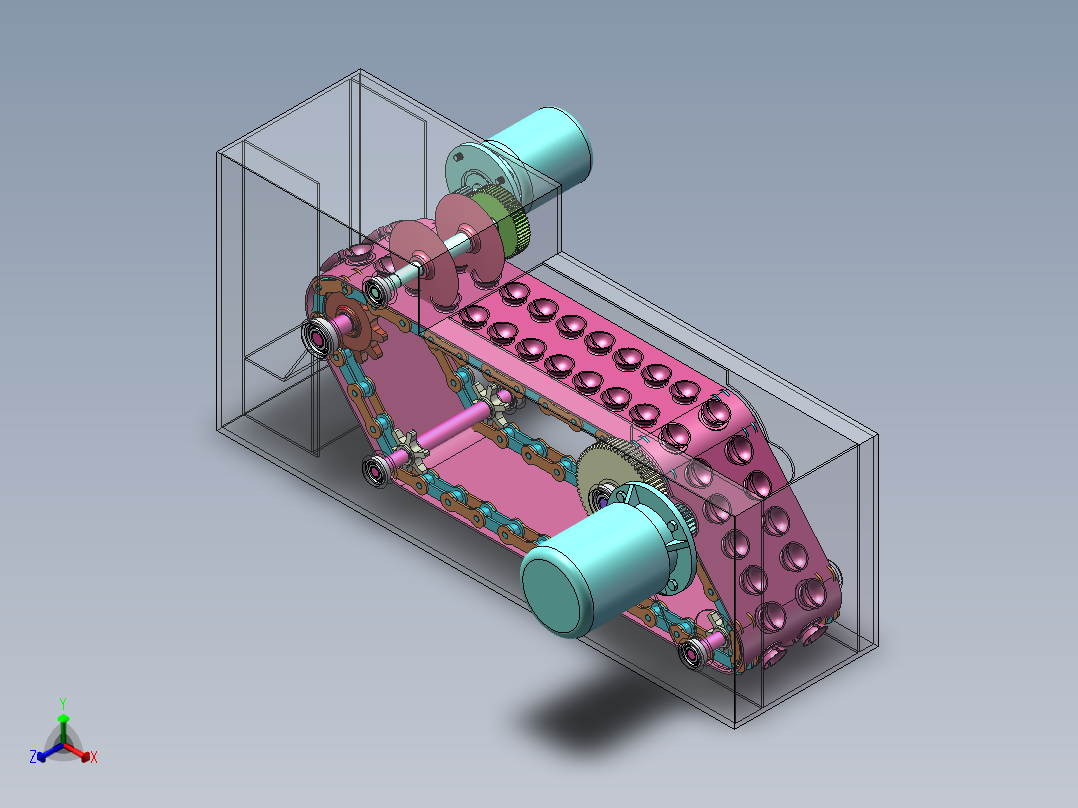 板栗切口机三维正等轴测图