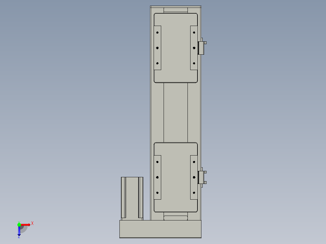 直线模组LHC14-S300-R设计图纸俯视图