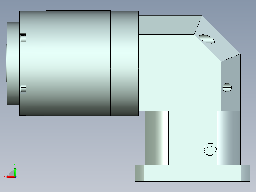 直齿孔ZPLE160-L3-LC 42-114.3-200-M12.stp后视图