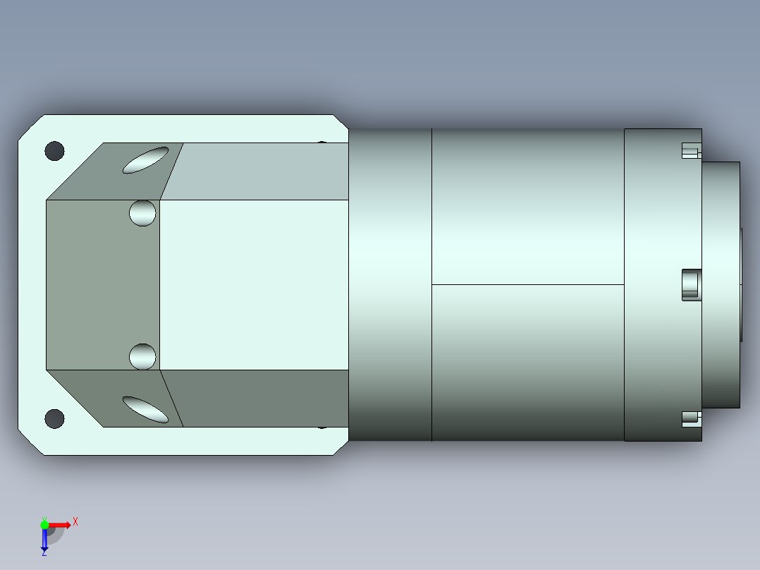 直齿孔ZPLE160-L3-LC 42-114.3-200-M12.stp俯视图