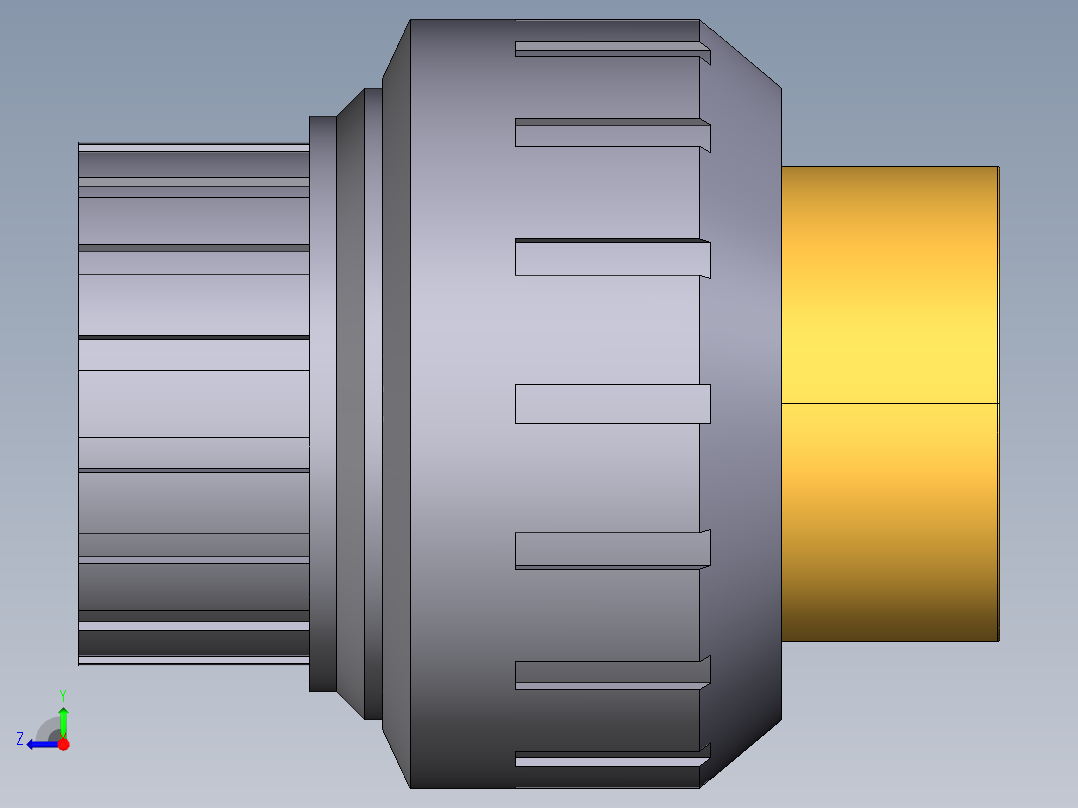 15BIFOV 适配器会在PVC-U 黄铜溶剂焊接插座D和BSP螺纹黄铜母端R O型圈橡胶右视图