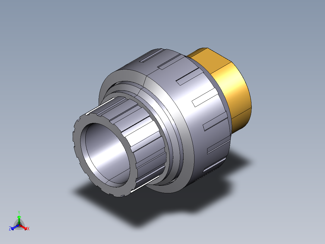 15BIFOV 适配器会在PVC-U 黄铜溶剂焊接插座D和BSP螺纹黄铜母端R O型圈橡胶正等轴测图