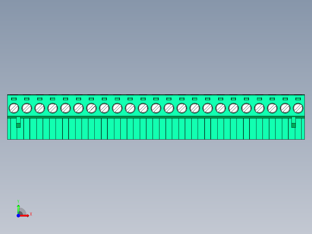 DEGSON 2EDG 系列 5.0mm 可插拔接线端子组-2EDGK-5.0-23P-14-00AH前视图