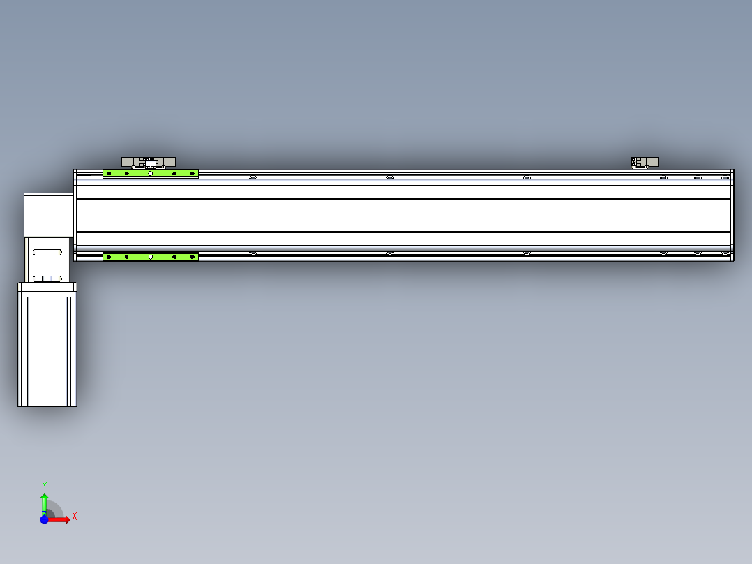 同步带滑台-半封闭B13-L90-S700-L-Z86-D3前视图
