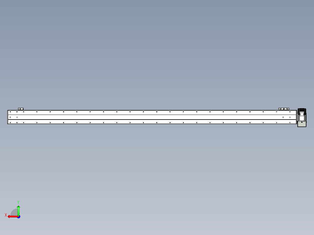同步带滑台-半封闭B10H-L45-S1950-LD-P40-D3后视图