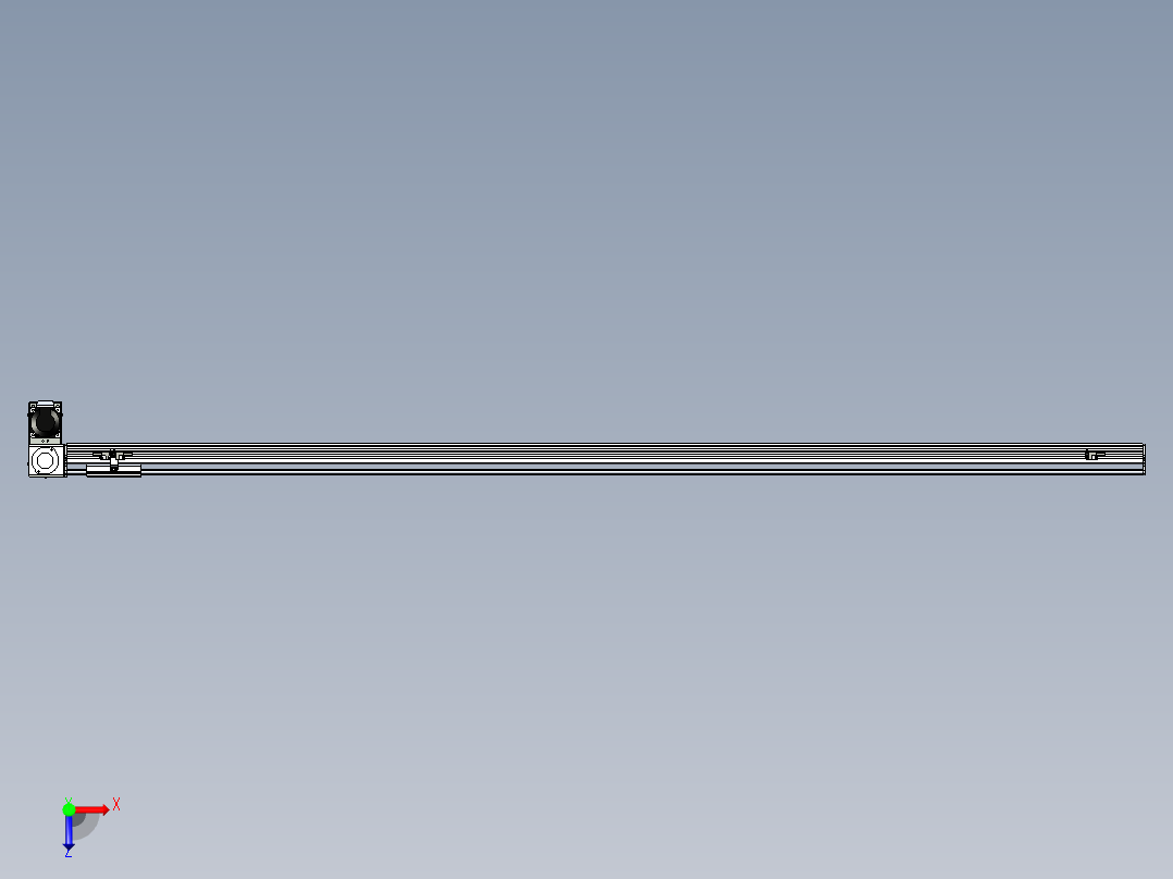 同步带滑台-半封闭B10H-L45-S1950-LD-P40-D3俯视图