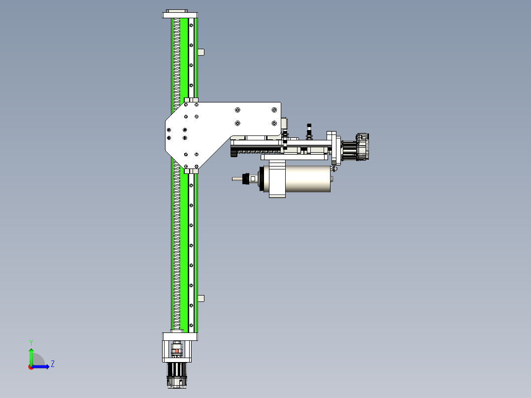 数控雕刻机step格式左视图