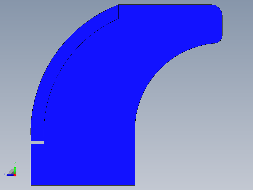 人體工學型把手EWP(B)-3D多系列多零件图纸模型右视图