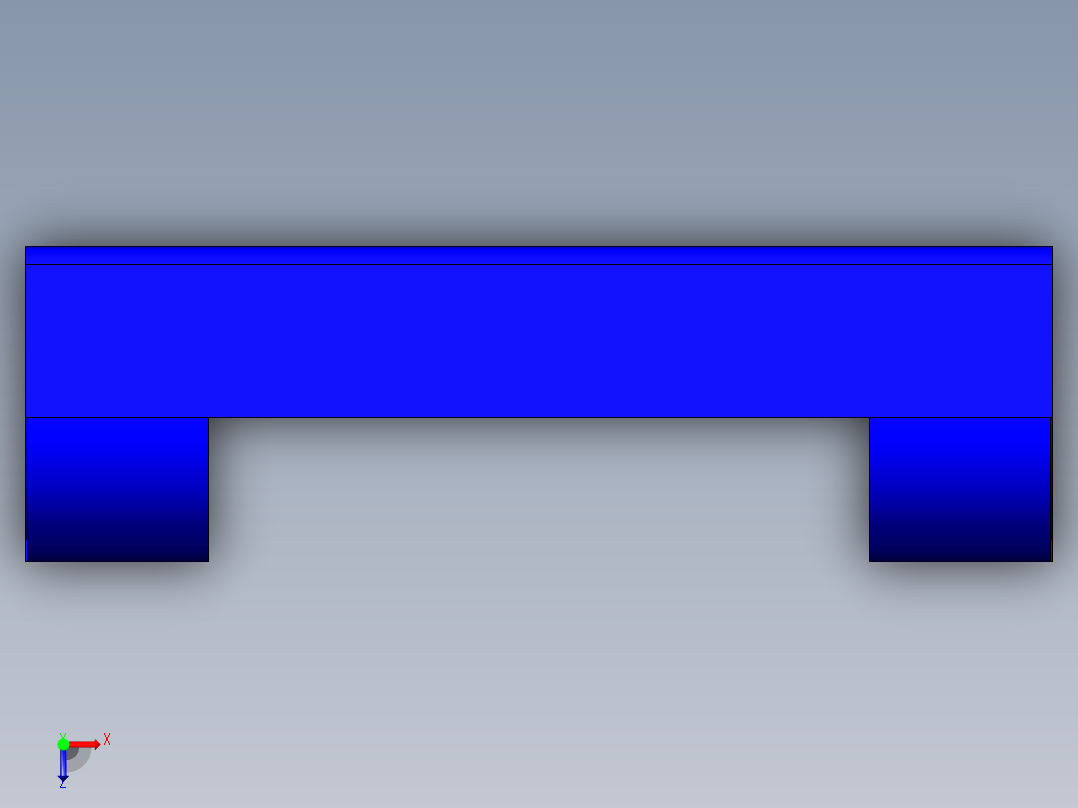 人體工學型把手EWP(B)-3D多系列多零件图纸模型俯视图