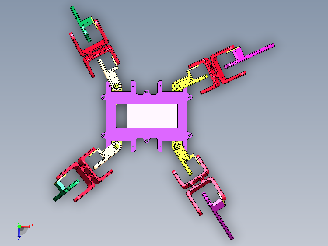 四足机器人SW三维图==1274623==150俯视图