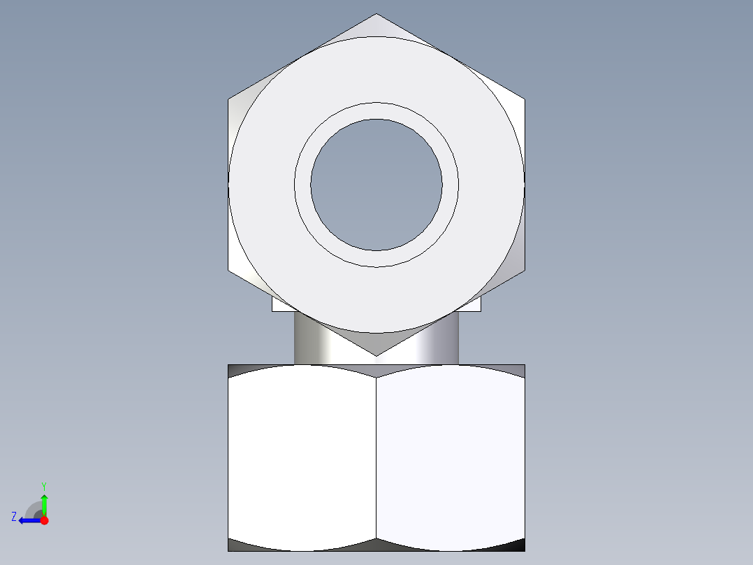 卡套式工业通用硬管接头EO_Standpipe_branch_tee_EVT15L71右视图
