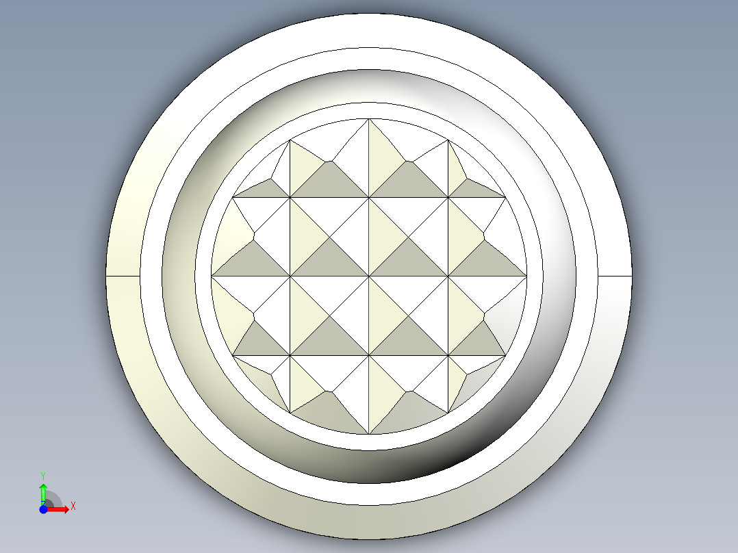 定位配件2273(A)-3D多系列多零件图纸模型前视图