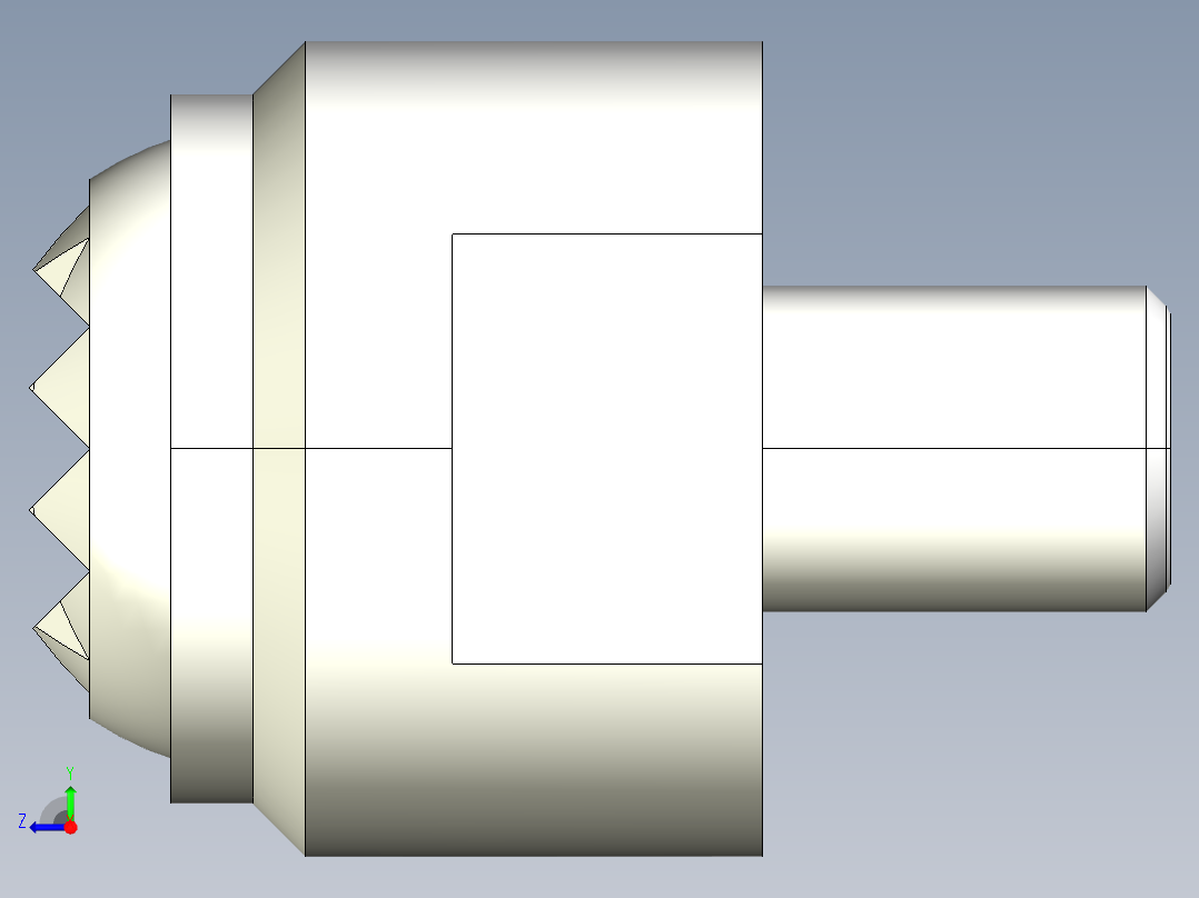定位配件2273(A)-3D多系列多零件图纸模型右视图