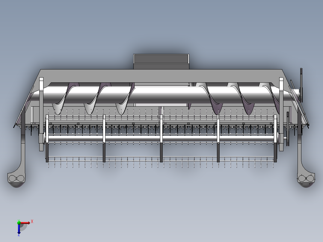 收割机机构俯视图