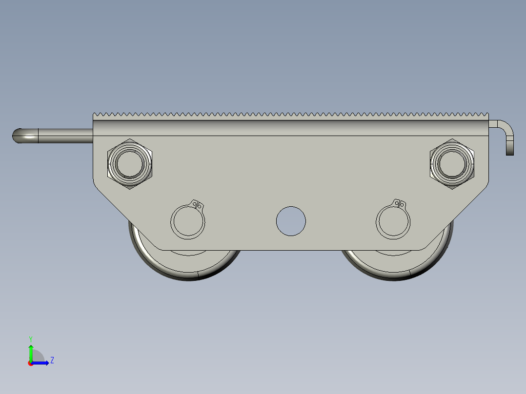 6t机器移动滑板左视图