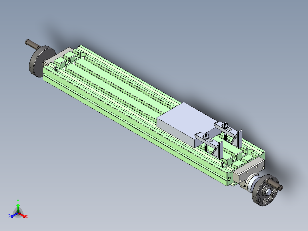 铣床夹紧套件正等轴测图