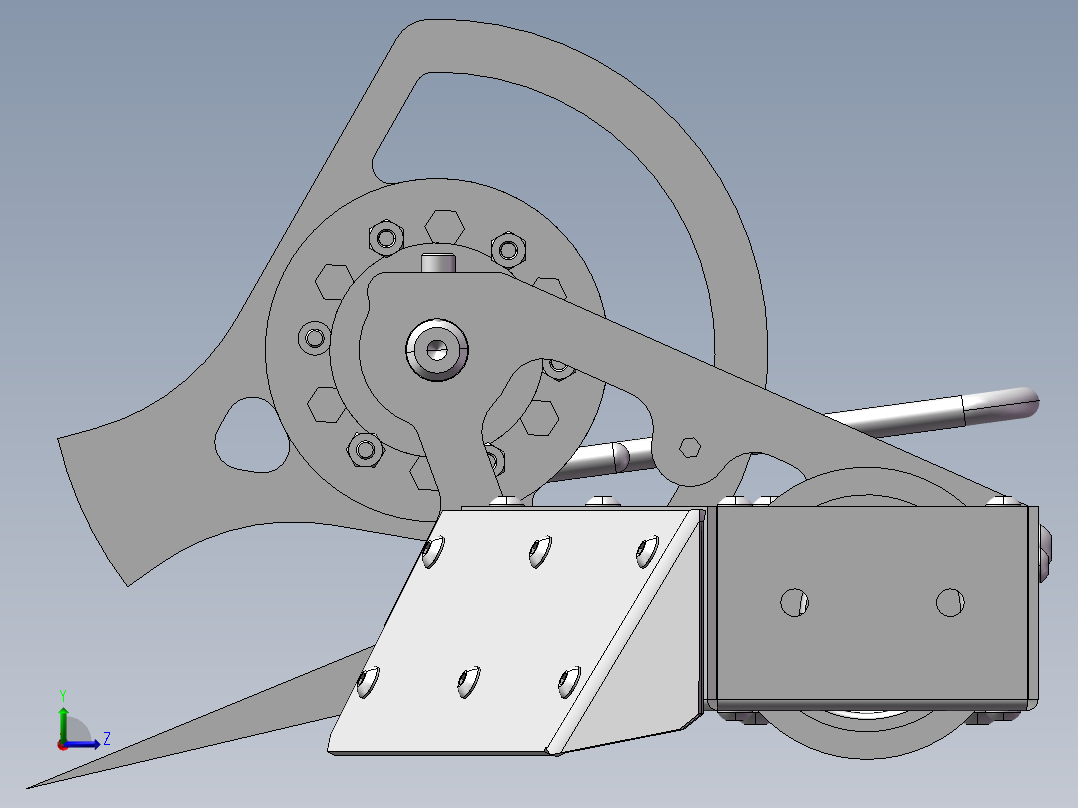 15公斤的旋转战斗机器人左视图