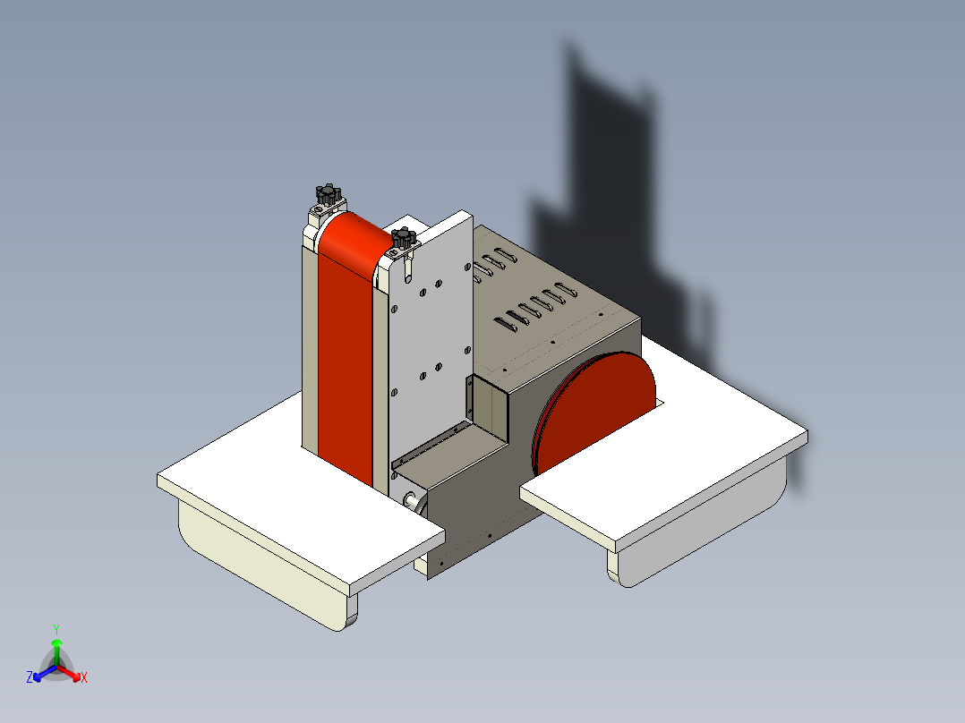 砂带式和盘式砂光机2正等轴测图