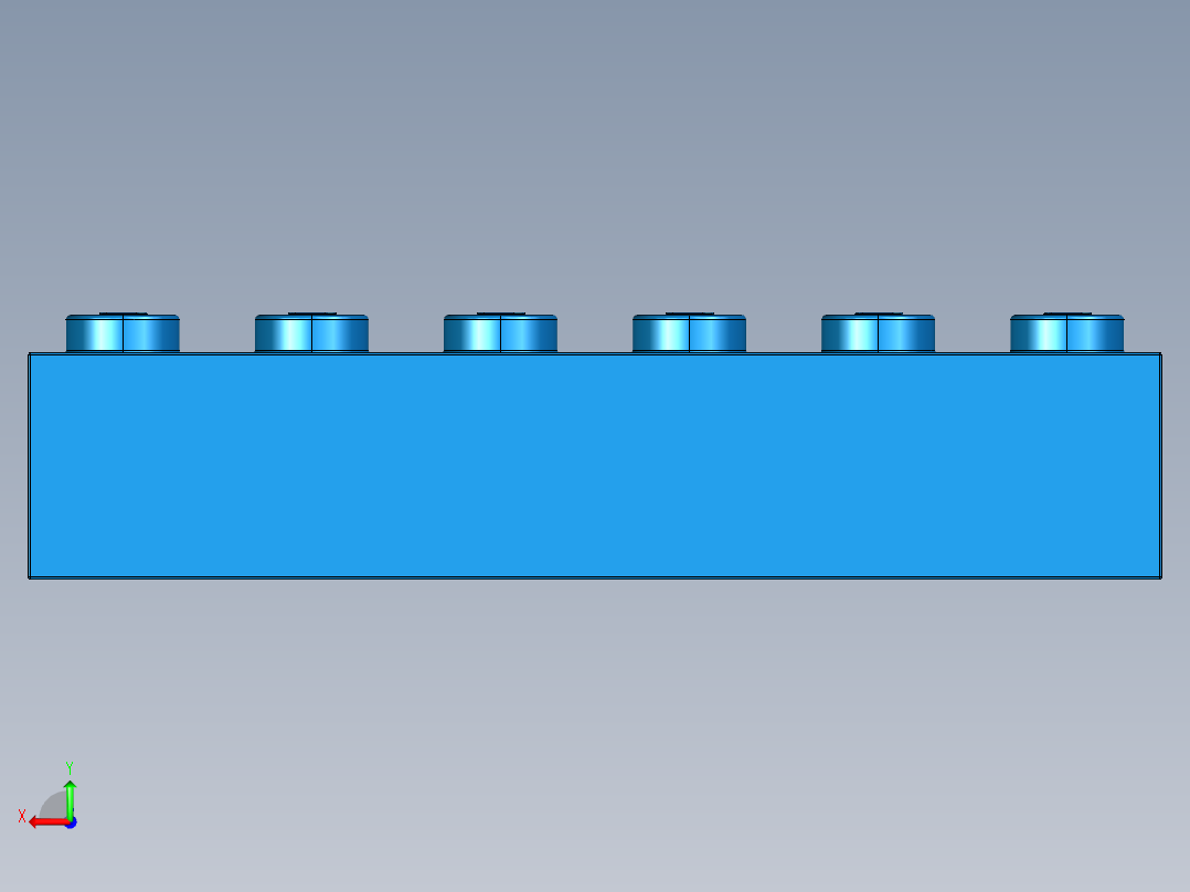 乐高套装 4421基本积木-4181139 - 2456 - 44237 Bright Blue Brick 2 x 6.STEP后视图