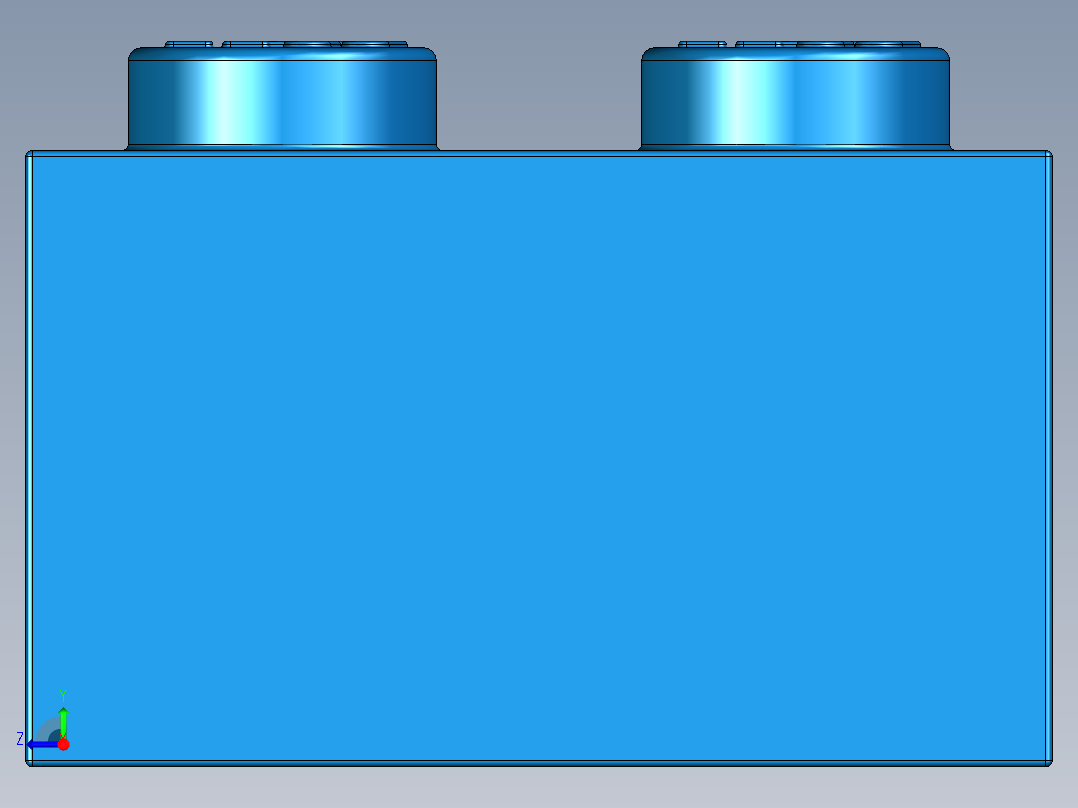 乐高套装 4421基本积木-4181139 - 2456 - 44237 Bright Blue Brick 2 x 6.STEP右视图