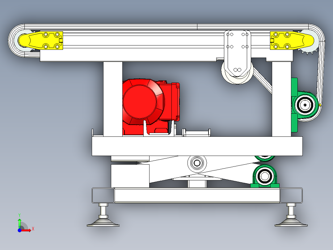 顶升平移前视图