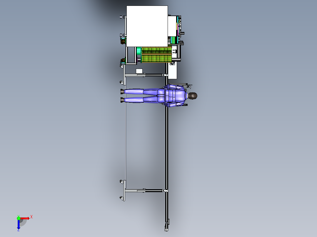 纸箱组装线sw18可编辑俯视图