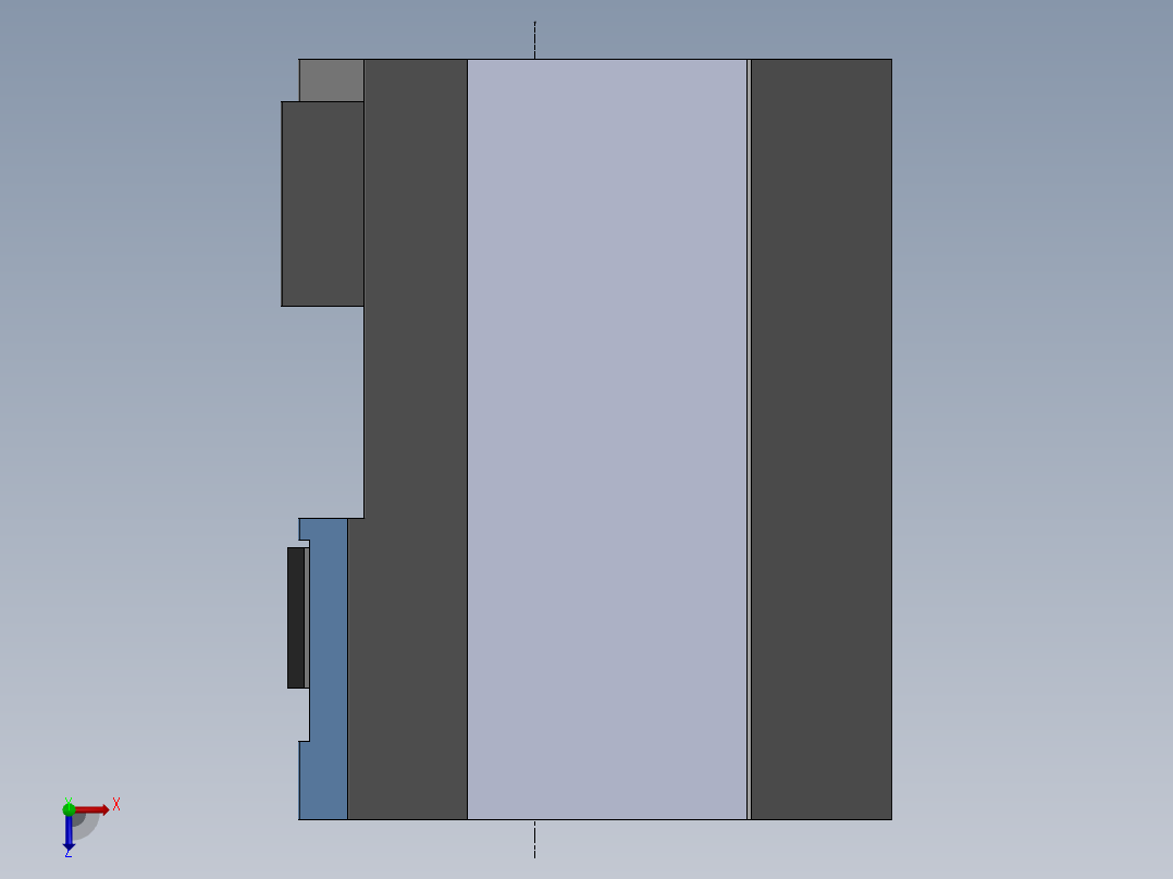 斗山220LM数控车床sw16可编辑俯视图