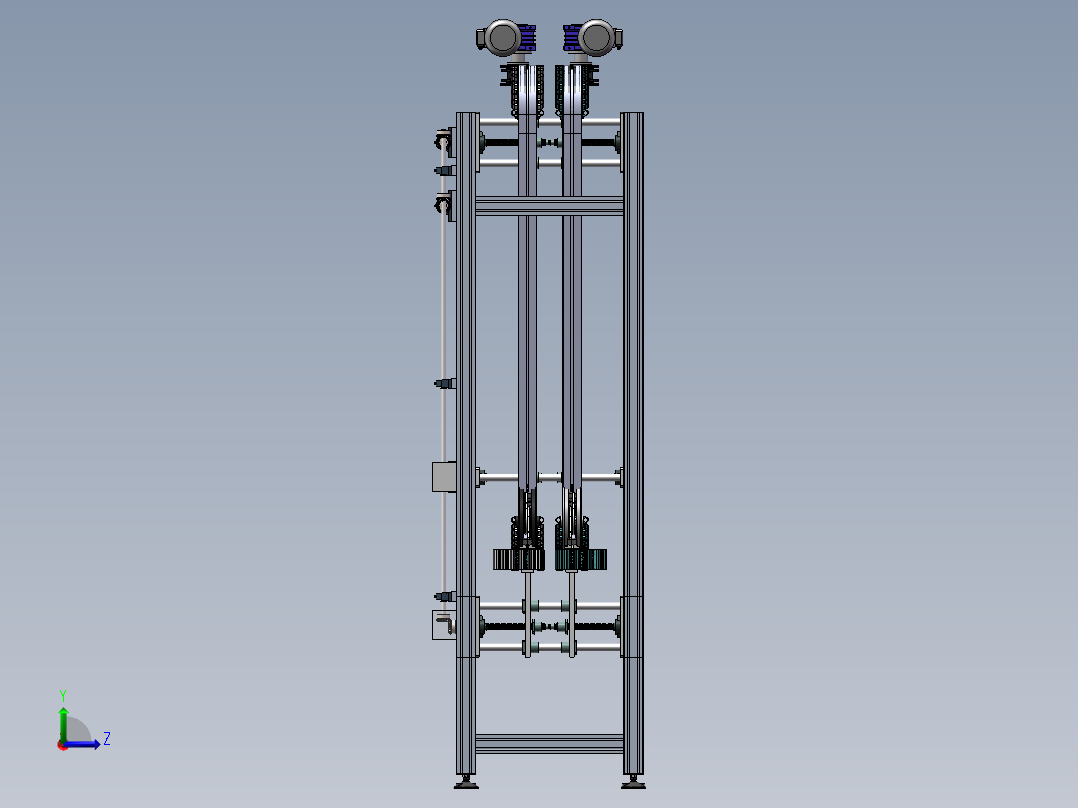 柔性链夹瓶机sw16可编辑左视图