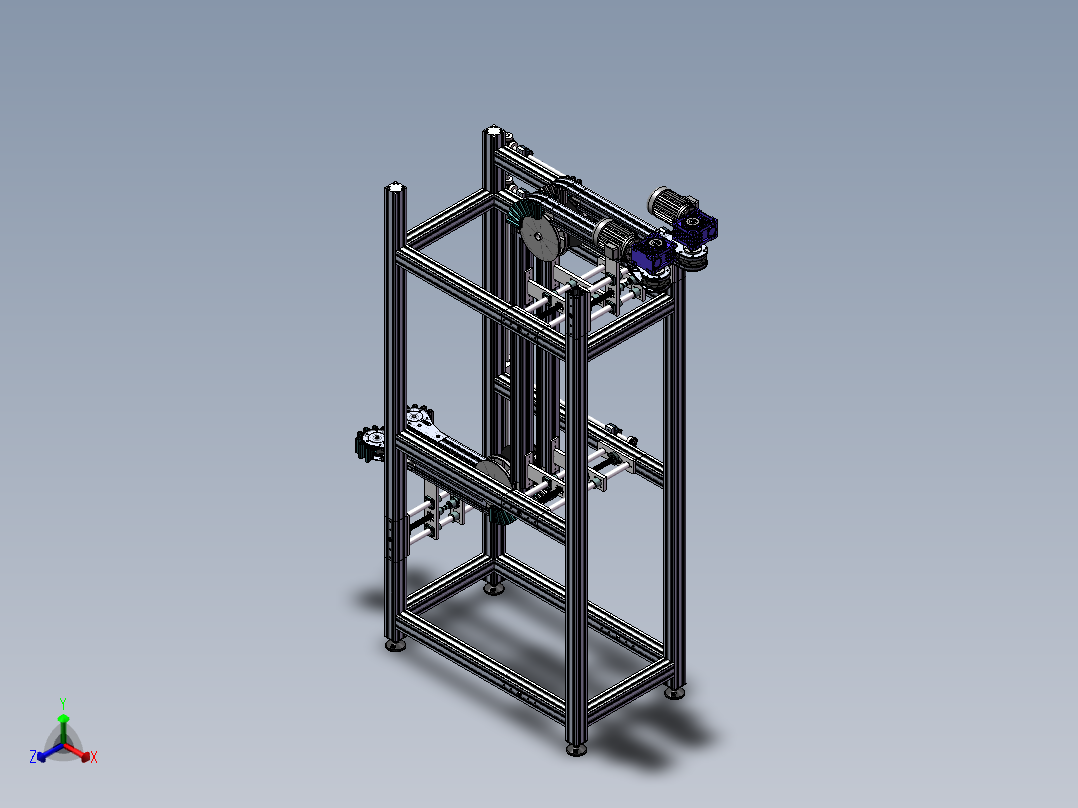 柔性链夹瓶机sw16可编辑正等轴测图