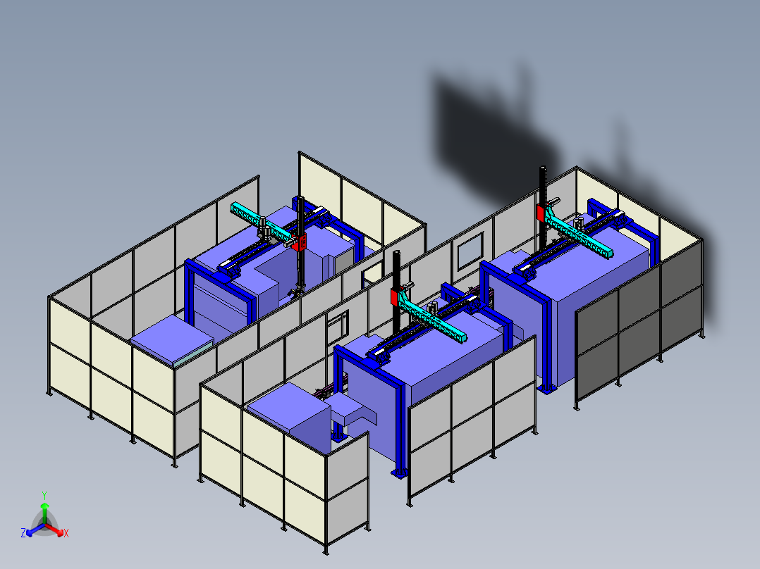 XYZ机械手上下料step后视图