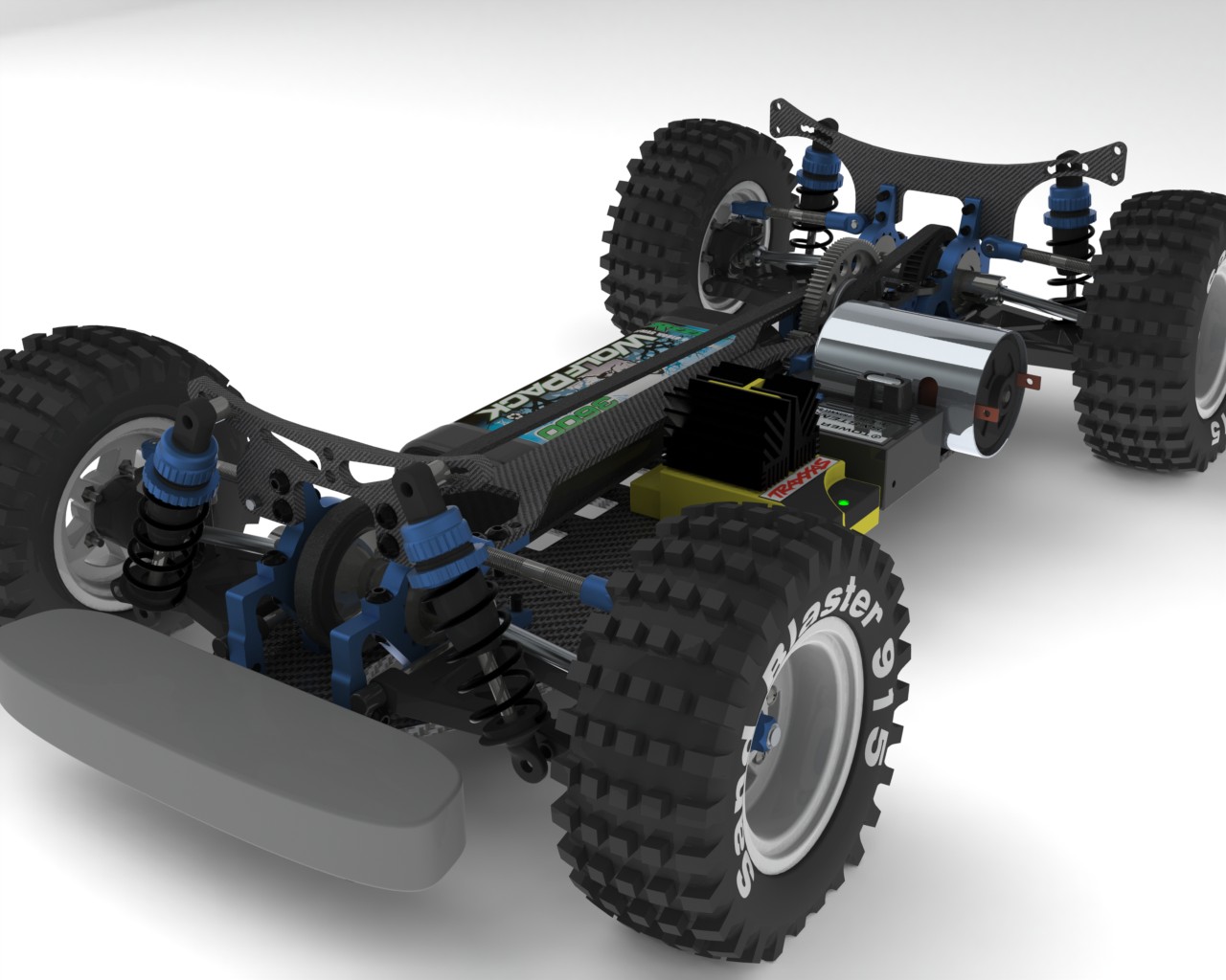 Xray T2电动遥控车RC底盘骨架3D模型图纸 Solidworks设计 附STEP