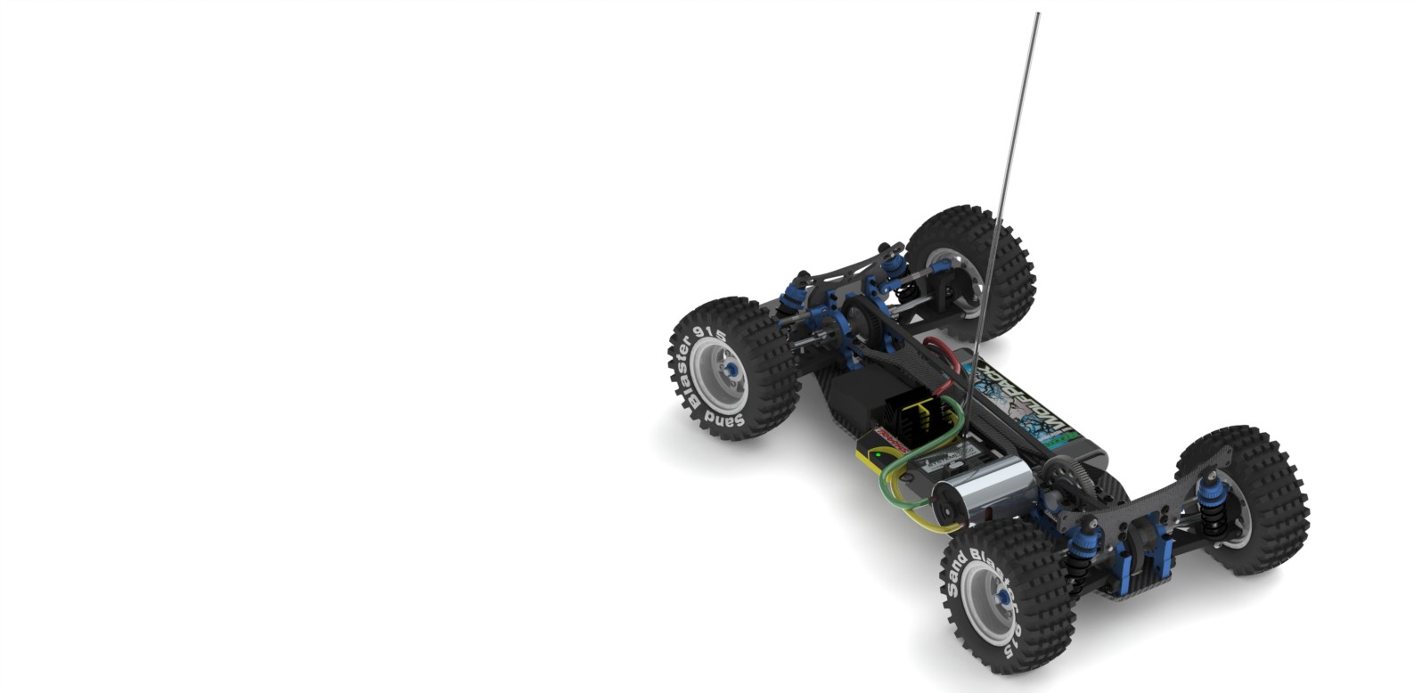 Xray T2电动遥控车RC底盘骨架3D模型图纸 Solidworks设计 附STEP