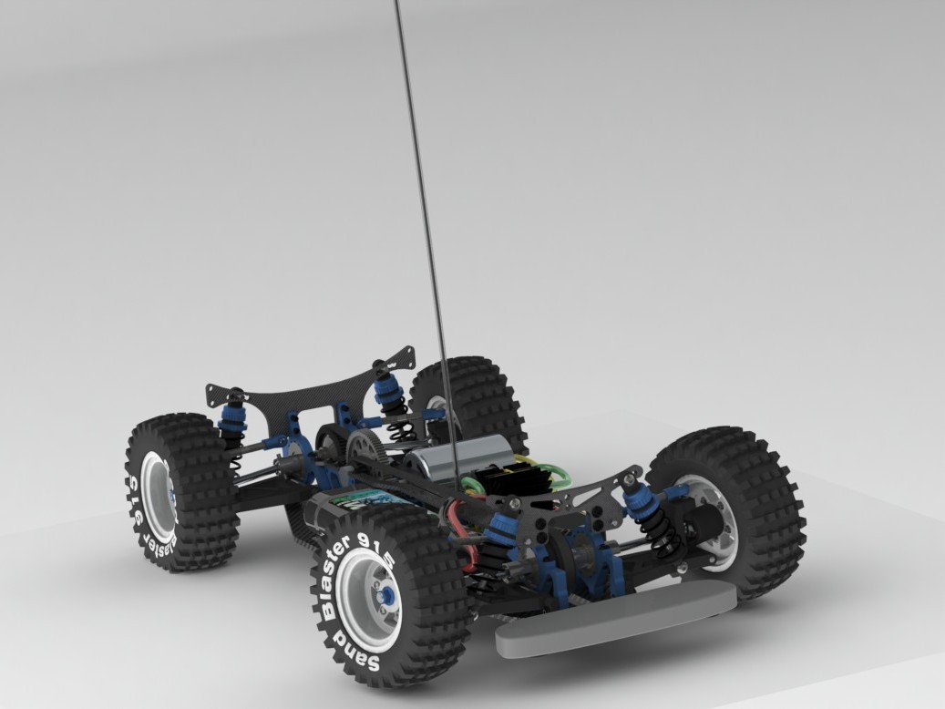 Xray T2电动遥控车RC底盘骨架3D模型图纸 Solidworks设计 附STEP