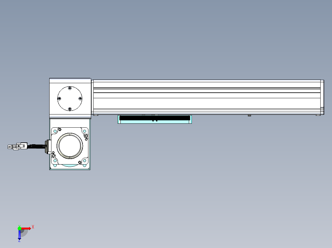 威洛博VBC同步带传动一无尘环境VBC14-L45-S200-BLU-ZP75-C3俯视图