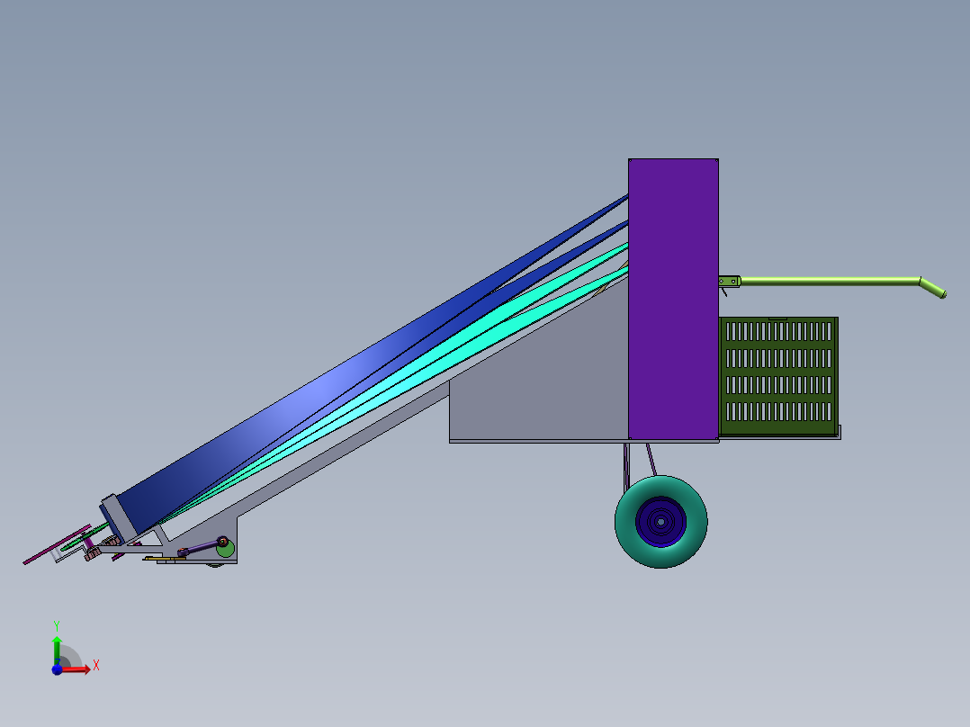 温室韭菜收割机的设计【三维SOLIDWORKS】前视图
