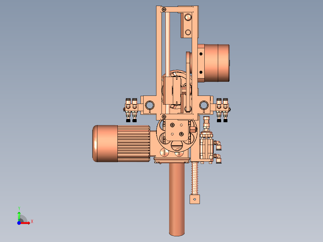 机电混驱凸轮机械手前视图