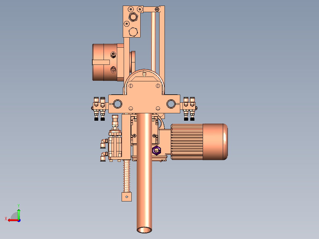 机电混驱凸轮机械手后视图