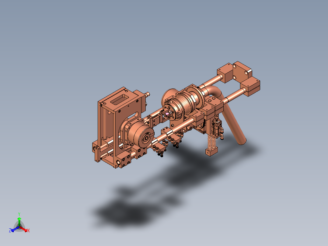 机电混驱凸轮机械手正等轴测图