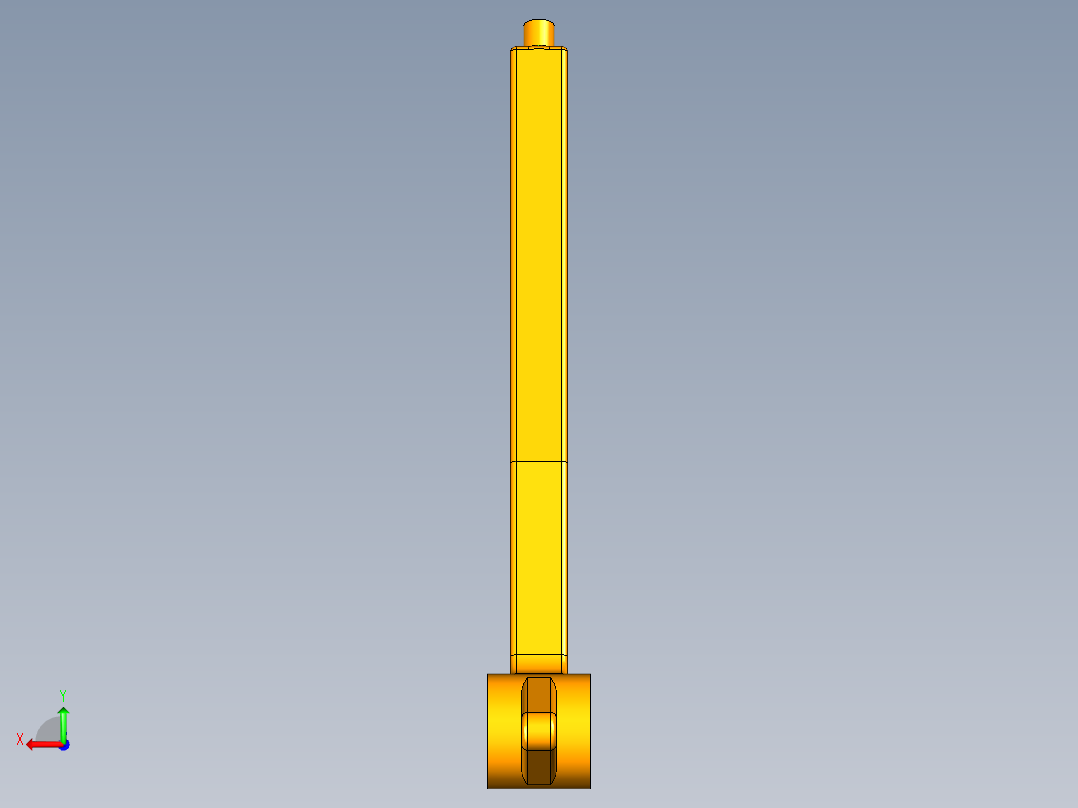 UG收压阀模型后视图