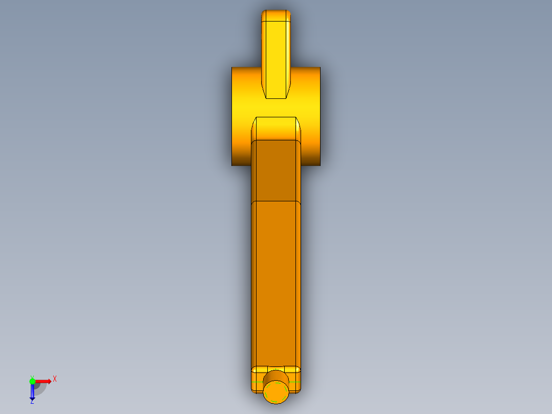 UG收压阀模型俯视图