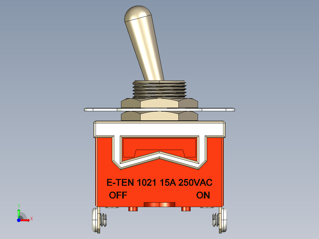 拨挡开关前视图