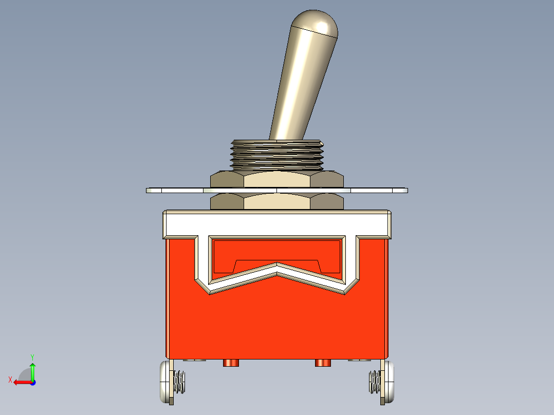 拨挡开关后视图