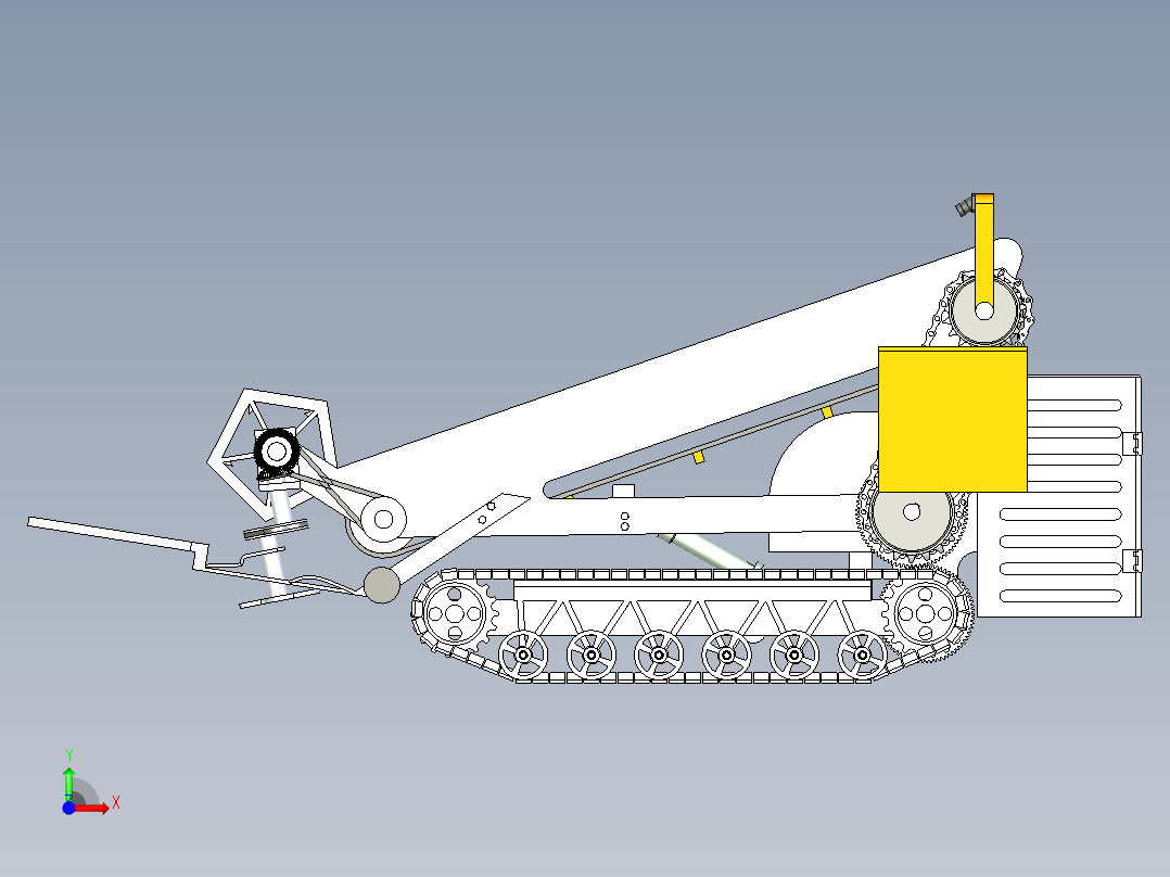 叶类蔬菜收割机前视图