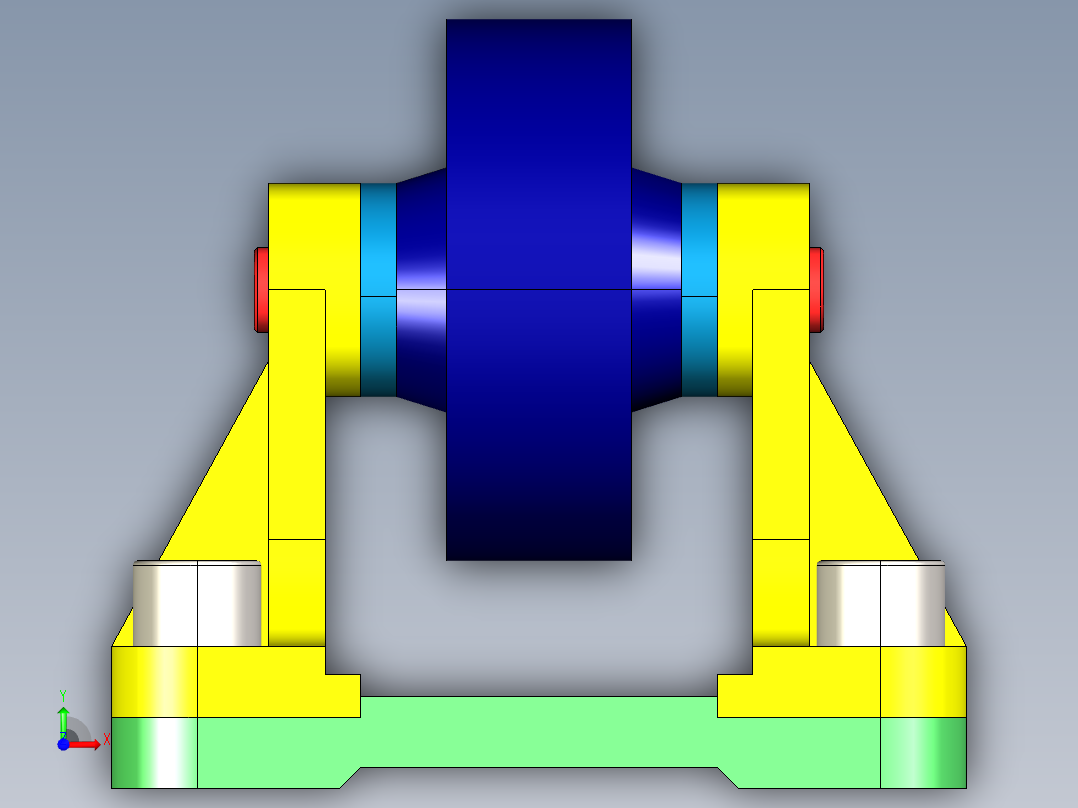 滚轮组件roller-assembly-13-STP前视图