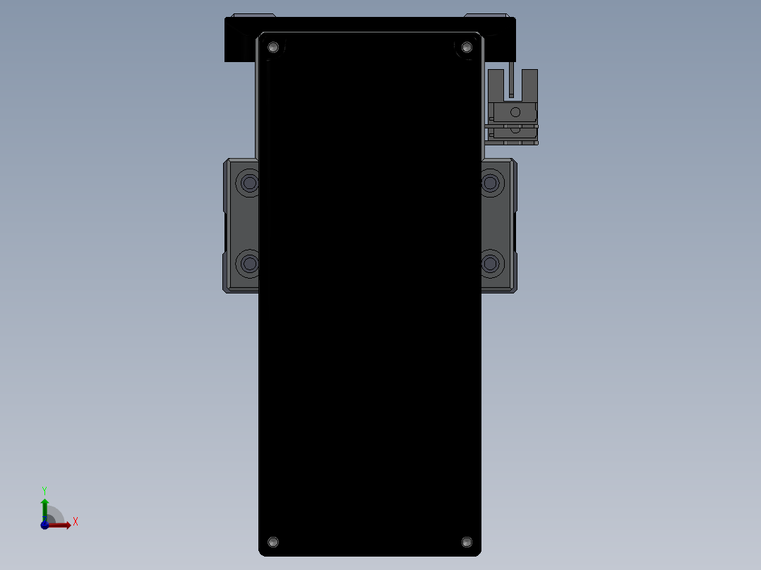 电动滑台模组SDH80下连模组（配台达电机）前视图