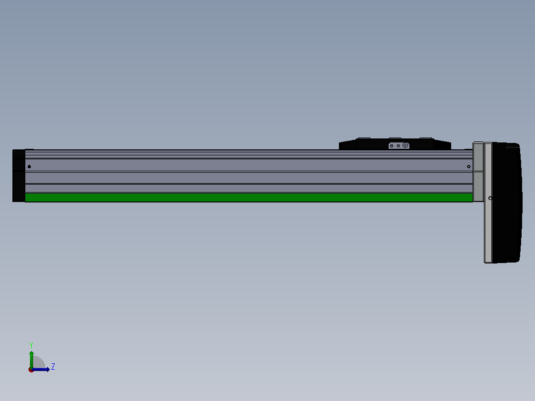 电动滑台模组SDH80下连模组（配台达电机）左视图