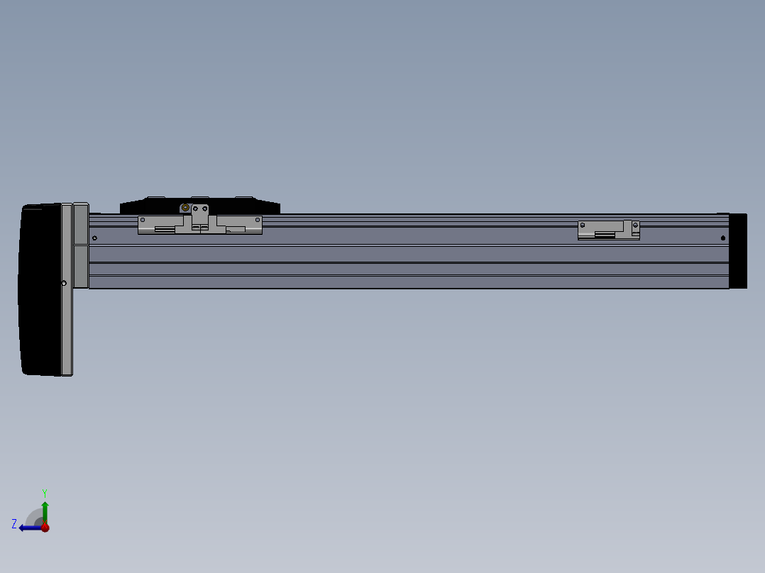 电动滑台模组SDH80下连模组（配台达电机）右视图
