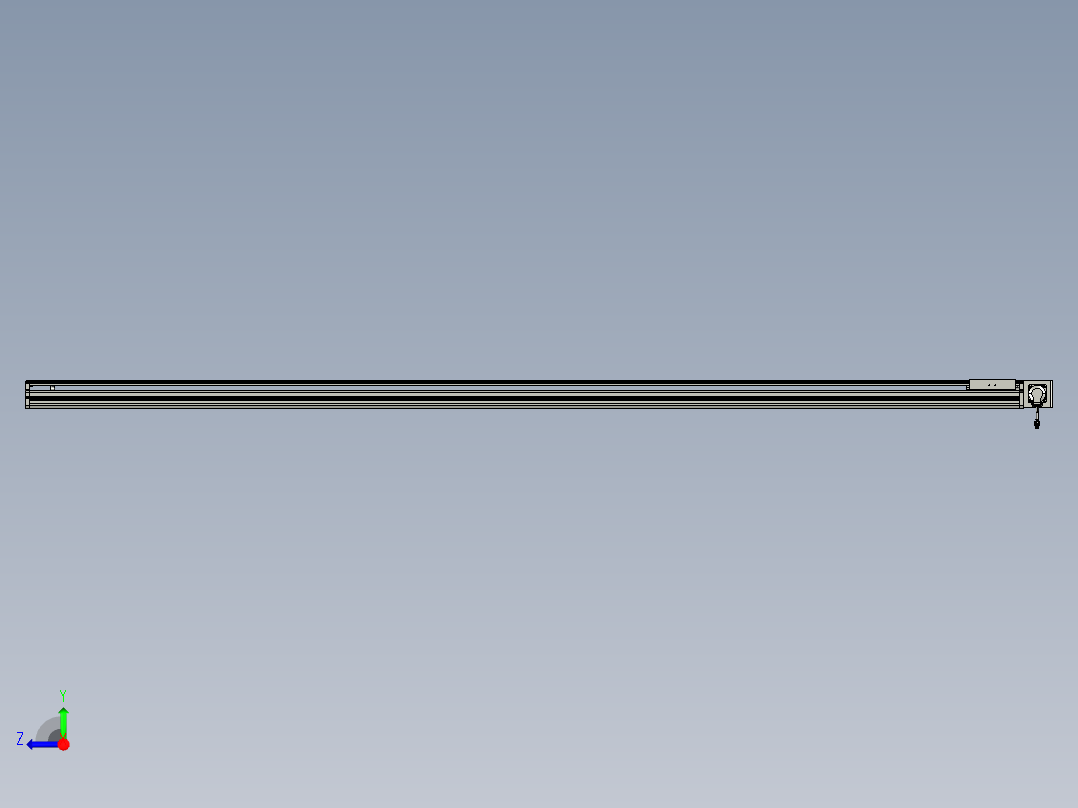 东锦同步带传动-直线滑台模组DH170B-L150-S3000-BL-P400W-C3右视图