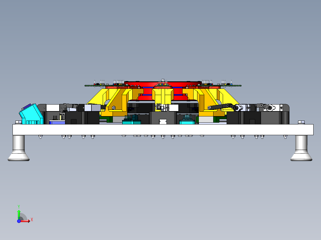 电磁电动机结构3D图纸 Solidworks设计前视图