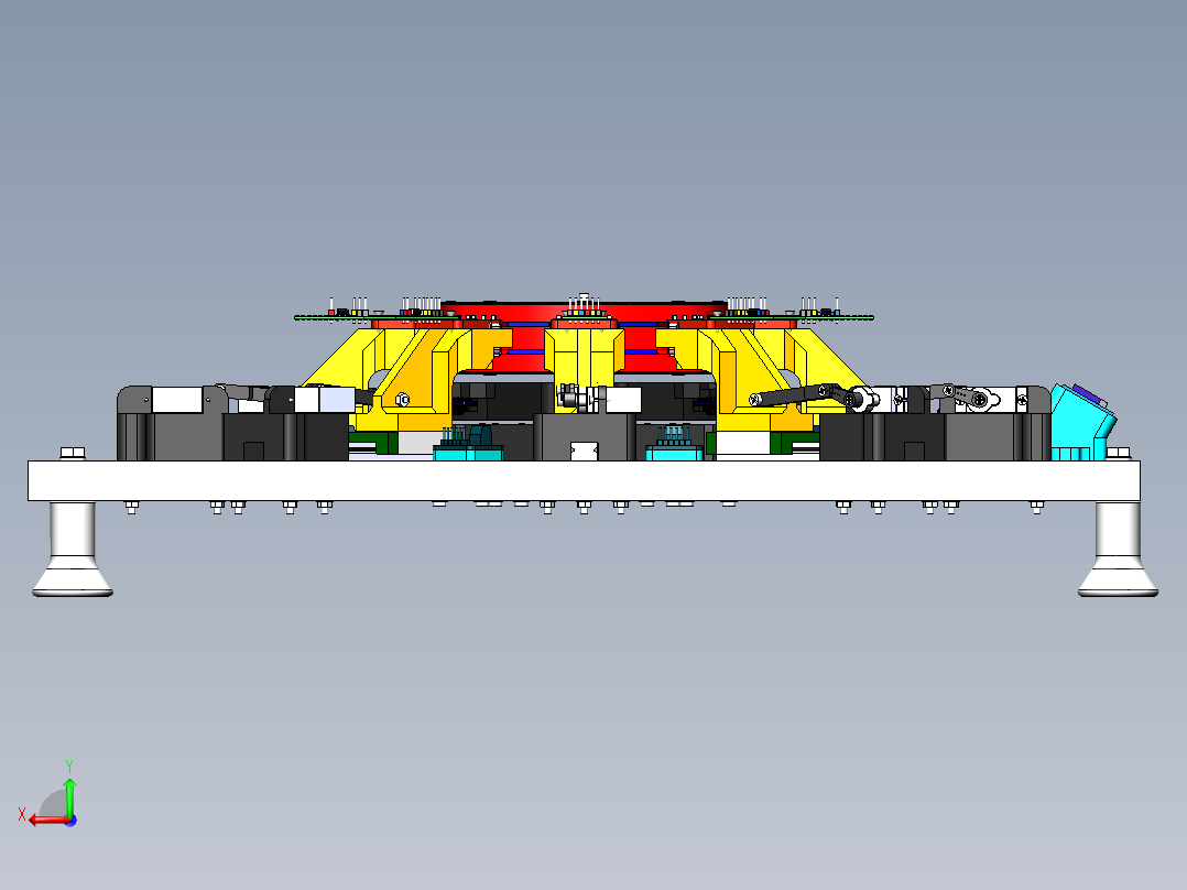电磁电动机结构3D图纸 Solidworks设计后视图